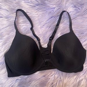 Calvin Klein Perfectly Fit Black Front Clip Racerback Bra